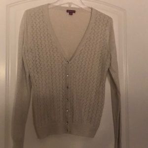 Gold button up cardigan size L